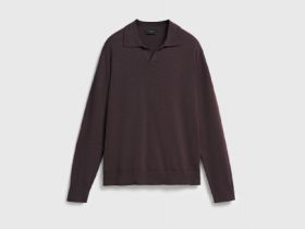 Поло с длинным рукавом, Фиолетовый