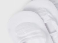 Базовые подследники в рубчик, 3 пары, Белый