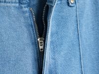 Широкие джинсы высокой посадки с отсрочкой, Голубой