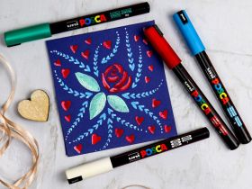 Набор маркеров POSCA PC-1M стандартные цвета 6 шт