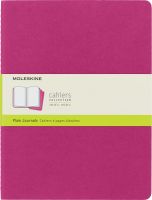 Блокнот нелинованная Moleskine "Cahier Journal" 3 шт XLarge 19х25 мм 120 стр, обложка розовая неон