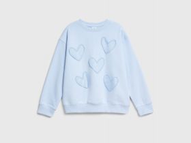 Свитшот с аппликацией для девочек, Голубой