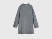Вязаное платье из пряжи с шерстью, Серый