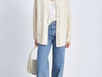 Кардиган свободного силуэта с отложным воротником