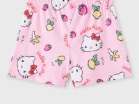 Розовая пижама с принтом Hello Kitty для девочки Глория Джинс