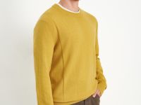 Джемпер из шерсти и хлопка с округлой горловиной