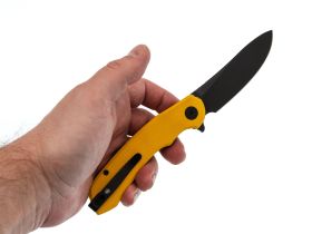 Раскладной нож Petrified Fish Waterspout, сталь 14C28N с покрытием PVD, рукоять желтый G10