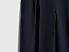 Широкие брюки со стрелками, Синий