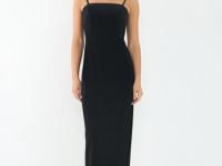 Бархатное платье-бюстье, Черный