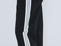 Широкие трикотажные брюки для девочек, Черный