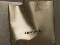 Christina Shopper bag gold - Сумка-шоппер золотая Christina