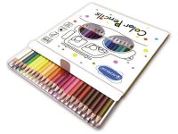 Набор карандашей цветных двусторонних трехгранных Acmeliae 24 шт/48 цв, в картонном футляре