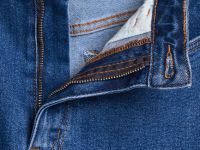 Узкие джинсы с высокой посадкой, Синий