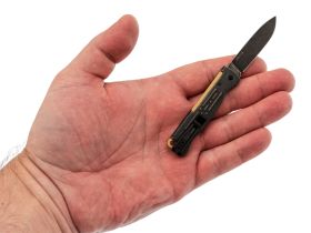 Складной нож Sanrenmu PT611-SB, сталь 12C27, рукоять нержавеющая сталь, черный