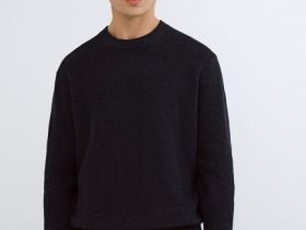 Текстурный джемпер, Синий