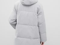 Стеганое утепленное пальто с капюшоном