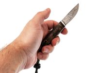 Нож Волчий Век Слоненок Custom, сталь PGK, рукоять стаб.кап ореха
