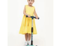 Самокат  Maxiscoo Baby Delux (с лыжами), цвет Желтый-Зеленый