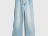 Джинсы с ремнём-цепочкой, Голубой
