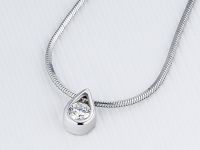 Подвеска из белого золота с бриллиантом э0901пд12102500