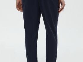 Брюки из хлопка полуприлегающего силуэта