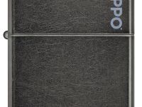 Зажигалка ZIPPO Logo с покрытием Gray Dusk, латунь/сталь, серая, матовая, 38x13x57 мм