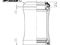 Рулевая колонка FSA Impact NO.8D интегрированная (черный посадочный 42 мм / внешний 44 мм)