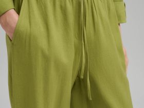 Свободные брюки со льном