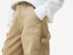 Женские прямые джинсовые брюки Lacoste свободного кроя из смеси льна