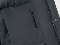 Утеплённая парка с капюшоном, Серый