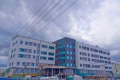 Строительная готовность смарт-поликлиники в Якутске составила 80% / ЯСИА Якутск Якутск Республика Саха (Якутия)