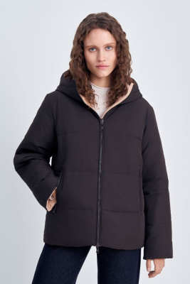 Двусторонняя утепленная куртка прямого кроя