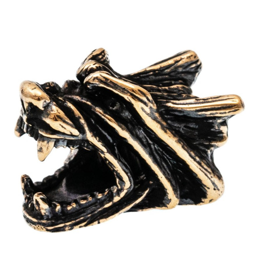 Бусина для темляка Голова волка маленькая, бронза