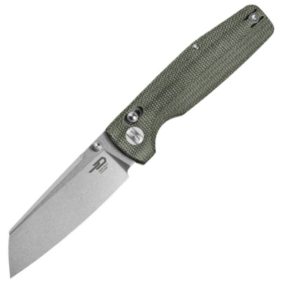 Складной нож Bestech Knives Slasher, сталь D2, рукоять микарта, зеленый