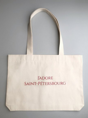 Сумка "J'adore Saint-Petersbourg" красная