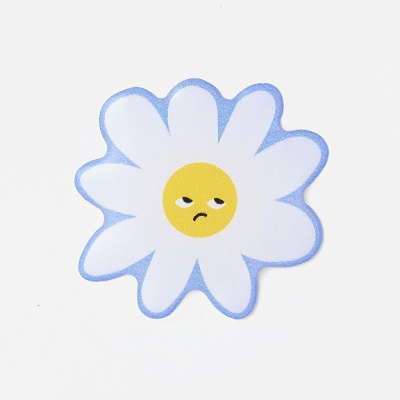 Стикер объемный "Цветочек Скептик белый"