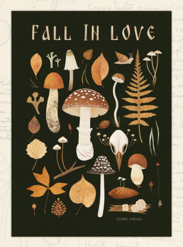 Открытка Дворникова А. "Fall in Love" тёмная