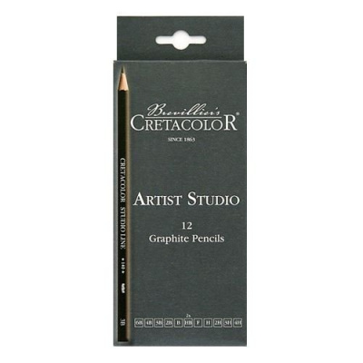 Набор карандашей чернографитных Cretacolor "Artist Studio" 12 шт 4H-6B в картонной коробке