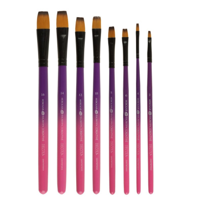 Кисть двухцветная синтетика № 8 плоская "Decola"