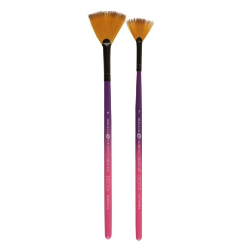 Кисть двухцветная синтетика веерная "Decola"