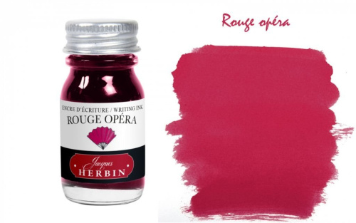 Чернила в банке Herbin, 10 мл, Rouge opera, Розово-красный