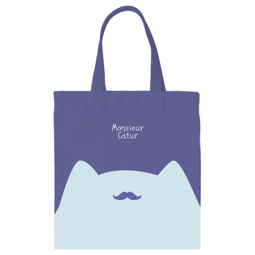 Сумка-шопер MESHU "Monsieur", 33*40 см, канвас, с карманом