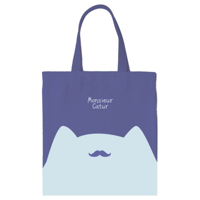 Сумка-шопер MESHU "Monsieur", 33*40 см, канвас, с карманом