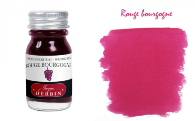 Чернила в банке Herbin, 10 мл, Rouge bourgogne, Бордовый