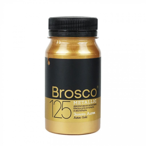 Краска декоративная Brosco 100 мл Золото Ацтек