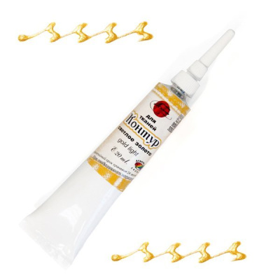 Контур по ткани ТАИР 20 мл металлик золото светлое