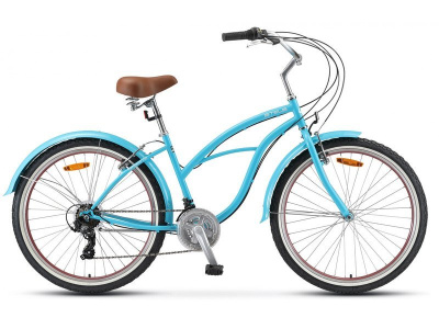 Женский велосипед Stels Navigator 150 Lady 21-sp V010, год 2025, цвет Синий, ростовка 17