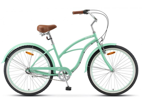 Женский велосипед Stels Navigator 130 Lady 3-sp V010, год 2025, цвет Зеленый, ростовка 17