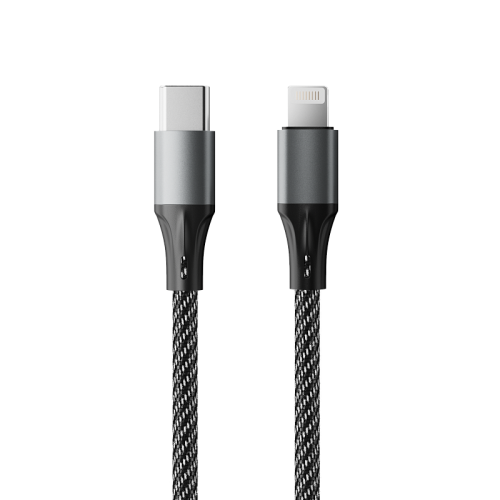 Кабель Accesstyle CL30-F100M Type C-Lighting 1м Black-Gray