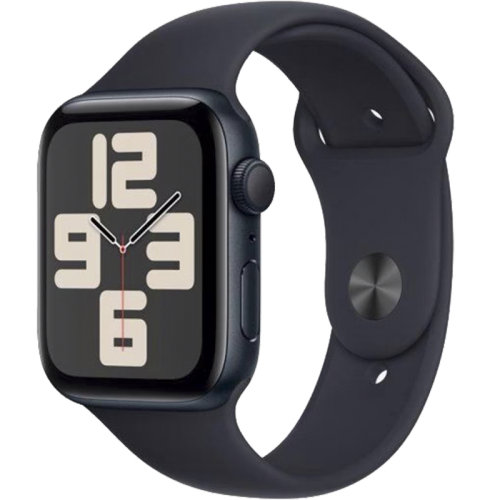 Умные часы  Apple Watch SE 2023, 44mm, Midnight Aluminium Case with Midnight Sport Band, S/M (MRE73ZP/A)